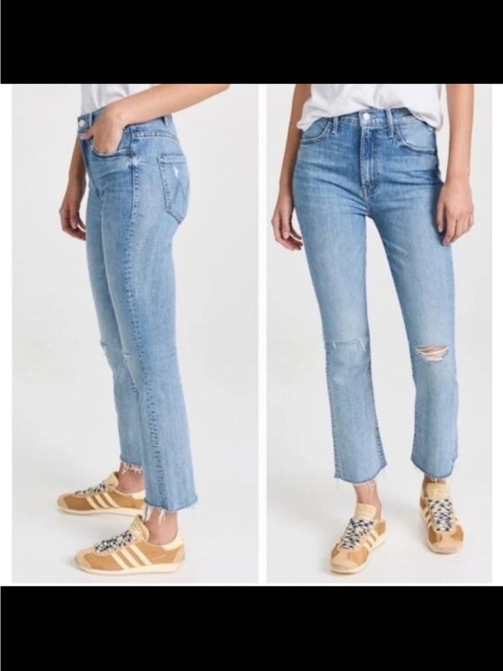 Mother Superior Hustler Ankle Fray Crushing Hard Jeans Denim EUC Sz 28x27 Anthro